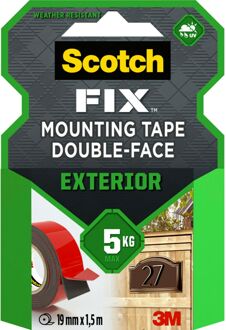 3M Montageband Scotch-fix Exterior - Buiten - 1,5m X 19mm