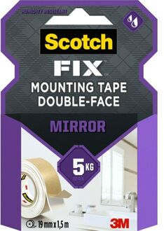 3M Montagetape Mirror, Ft 19 Mm X 1,5 M, Blisterverpakking
