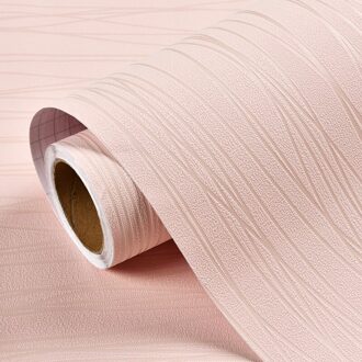 3M Schil En Stok 3D Behang Verwijderbare Vinyl Geweven Zelfklevende Voor Huis Muren Woonkamer decoraties Pale roze