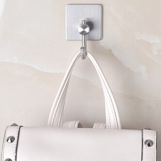 3M Sticker Adhesive Rvs Haken Muur Deur Kleding Coat Hat Hanger Keuken Badkamer Roestvrij Handdoek Haken