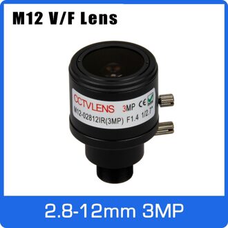 3Megapixel Varifocale Cctv Lens 2.8-12 Mm M12 Mount 1/2.7 Inch Handmatige Focus En Zoom Voor 720P 1080P Ip/Ahd Camera