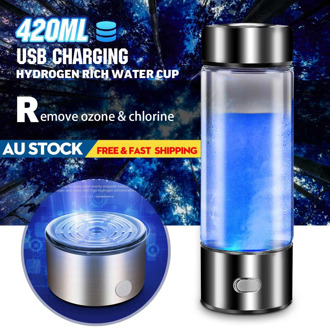 3mins 420ML Portable Water Ionizer Bottle Rechargeable Negative Ion Water Cup Hydrogens-rich Water Cup Water Generator Alkaline