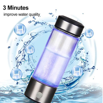 3mins Portable Hydrogen-Rich Water Cup Ionizer Maker/Generator Super Antioxidants ORP Hydrogen Bottle 420ml Rechargeable