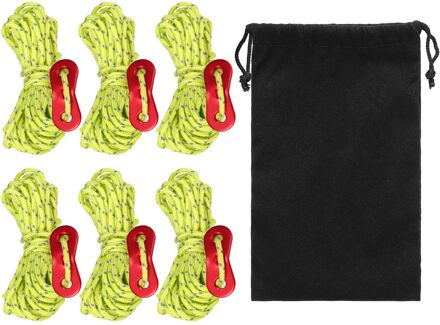 3Mm 13ft Reflecterende Guyline Camping Tent Touw Lopers Guy Line Cord Paracord Outdoor Sport Camping Wandelen Tent Accessoires groen