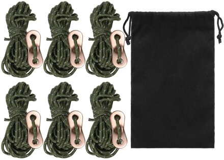 3Mm 13ft Reflecterende Guyline Camping Tent Touw Lopers Guy Line Cord Paracord Outdoor Sport Camping Wandelen Tent Accessoires leger groen