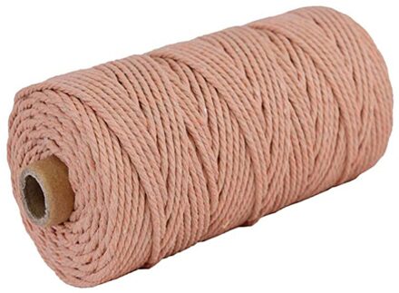 3Mm Macrame Katoenen Koord Draad Touw Craft Voor Handgemaakte Decoratieve Muur Opknoping Dromen Catcher Diy Thuis Textiel 100M #42