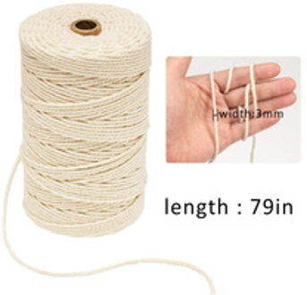 3Mm X 200M Macrame Katoenen Koord Voor Muur Opknoping Dream Catcher Maken Macrame Plant Hangers Huis Versieren Katoen koord Хлопок Шнур