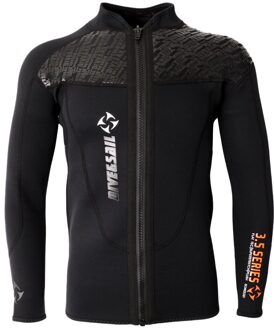 3Mm Zwart Neopreen Lange Mouwen Wetsuit Voor Mannen Rits Jas Top Surf Duiken Zwemmen Snorkelen Water Sport Accessoires XL