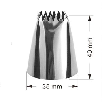 3Pc/1Pc Vierkante Hart Cake Tips Gebak Nozzle Icing Piping Nozzles Bico De Confeitar Fondant Cake decoreren Gereedschappen Bakvormen 1stk 24 teeth