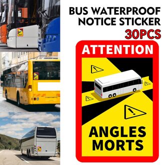 3Pc Dode Hoeken Op Zware Voertuigen Bus Auto Autocar-Waterdichte Sticker-L.17 X H.25cm Stickers
