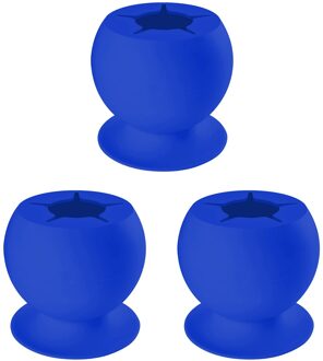3Pc Wieden Afval Collector Vinyl Siliconen Zuignap, Wieden Tool Kit Diamant Schilderij Accessoires Handwerk Opslag Blauw