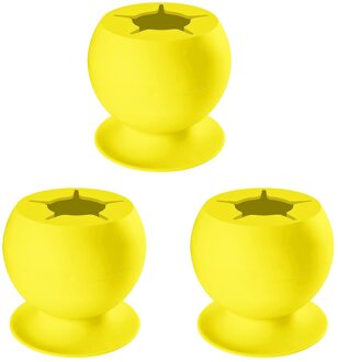 3Pc Wieden Afval Collector Vinyl Siliconen Zuignap, Wieden Tool Kit Diamant Schilderij Accessoires Handwerk Opslag geel