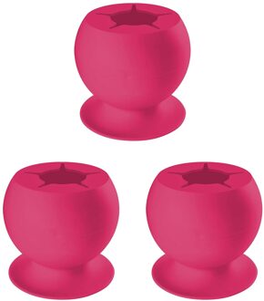 3Pc Wieden Afval Collector Vinyl Siliconen Zuignap, Wieden Tool Kit Diamant Schilderij Accessoires Handwerk Opslag heet roze