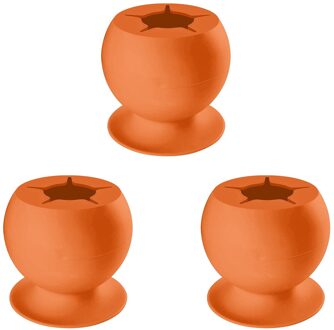 3Pc Wieden Afval Collector Vinyl Siliconen Zuignap, Wieden Tool Kit Diamant Schilderij Accessoires Handwerk Opslag oranje