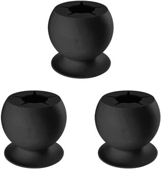 3Pc Wieden Afval Collector Vinyl Siliconen Zuignap, Wieden Tool Kit Diamant Schilderij Accessoires Handwerk Opslag zwart