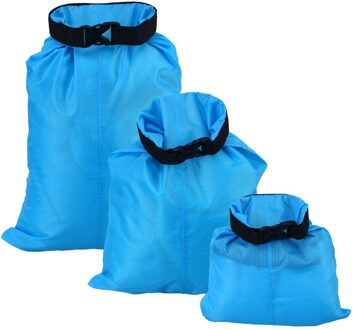 3Pcs 1.5L + 2.5L + 3.5L Waterdichte Dry Bag Storage Bag Voor Camping Varen Kajakken Rafting Vissen (sky Blue)