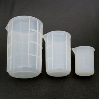 3Pcs 100 Ml 350 Ml 750 Ml Flexibele Siliconen Maatbeker Hars Sieraden Gereedschap Kit