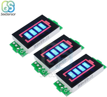 3Pcs 12.6V 3S Li-po Li-Ion Lithium Batterij Capaciteit Indicator Module Blauw Display Elektrische Voertuig Batterij power Tester