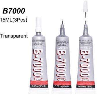 3Pcs 15Ml Super Mobiele Telefoon Screen Glas Lijm T7000 Display Reparatie Lijm B7000 Stof Textiel Sieraden Bead T9000 b6000 E8000 B7000 15ML 3stk