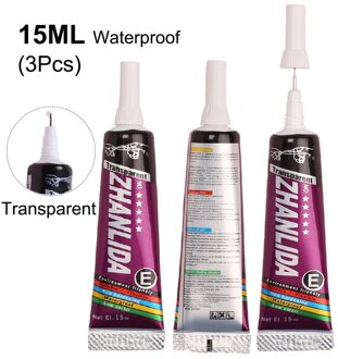 3Pcs 15Ml Super Mobiele Telefoon Screen Glas Lijm T7000 Display Reparatie Lijm B7000 Stof Textiel Sieraden Bead T9000 b6000 E8000 E-Glue 15ML 3stk