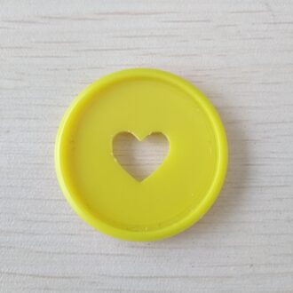 3Pcs 35Mm Hart Notebook Paddestoel Gat Knop Notepad Plastic Losse Blad Coil 360 Graden Opvouwbare Disc Gesp Kantoor levert 3stk-geel