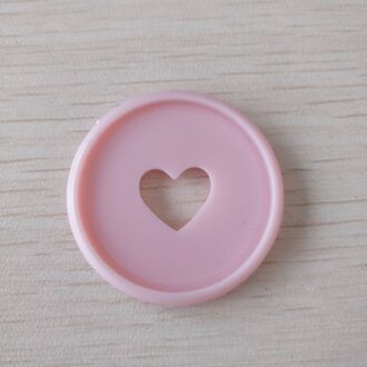 3Pcs 35Mm Hart Notebook Paddestoel Gat Knop Notepad Plastic Losse Blad Coil 360 Graden Opvouwbare Disc Gesp Kantoor levert 3stk-roze