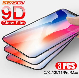 3pcs 9D Full Cover Protective Glass For iPhone 11 Pro Max 11Pro 11 Screen Protector On iphone XS Max XR XS X Tempered Glass Film