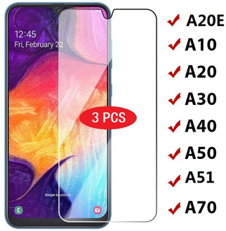 3pcs 9H Tempered Glass for samsung A10 A20 A20E A30 A40 A50 A51 A60 A70 A71 A80 A90 Glass Screen Protector galaxy a 30 40 50 51