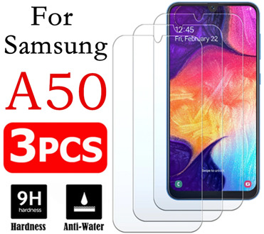 3pcs a50 protective glass on for Samsung galaxy a 50 tempered glas 50a screen protector samsun galaxi samsunga50 armored flim hd