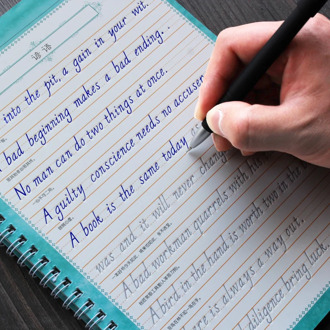 3pcs Adultt English Calligraphy Copybook Kids Writing beginner Handwriting English Student Art Supplies Reuse Practice Book