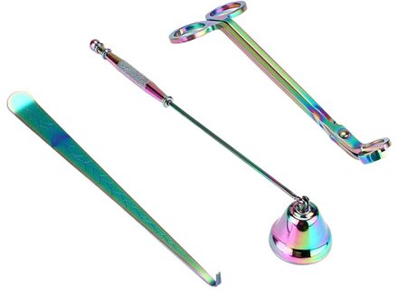 3Pcs Aromatherapie Wax Care Tool Set Lont Trimmer + Kaars Bel + Kaarsenlont Dipper 3Pcs Romantische Kaars accessoire MULTI