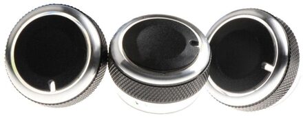 3Pcs Auto Airconditioning Knop Stijlvolle Auto Airconditioning Schakelaar Knop Voor Ford Focus 2 3 Mondeo zwart