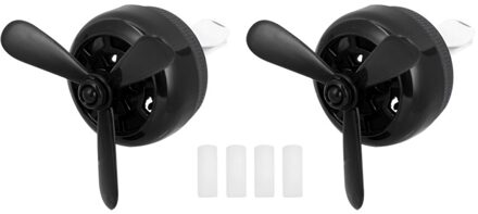 3Pcs Auto Luchtzuivering Outlet Airconditioner Outlet Auto Parfum Aromatherapie Luchtuitlaat Auto Decoratie Voor Man Vrouw (1P zwart 1