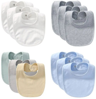 3Pcs Baby Bibs Cute Toddler Baby Saliva Towel Cotton Fit 0-3 Years Old Infant Burp Cloths Feeding Burp Cloth Scarf Toddler Bibs