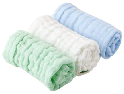 3Pcs Baby Zuigelingen Voeden Slabbetjes Absorberend Zacht Katoen Burp Speeksel Handdoek Washandje Q1FE