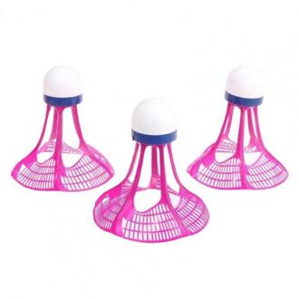 3Pcs Badminton Bal Shuttle Lichtgewicht Winddicht Badminton Ballen Outdoor Student Sport Training Shuttles Paars