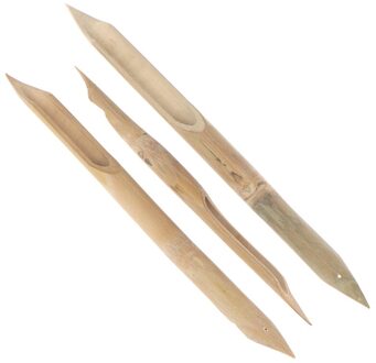 3Pcs Bamboe Puncher Diy Aardewerk Keramiek Klei Sculptuur Carving Tool Perforator