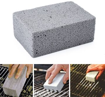 3Pcs Bbq Schoonmaken Steen Non Slip Handheld Grill Snel Cleaner Baksteen Barbecue Schraper Bakplaat Verwijderen Vlekken Borstel