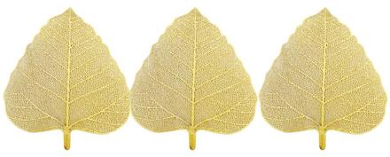 3Pcs Blad Vormige Theezeefje Roestvrij Staal Thee Filter Kungfu Thee Zeef Huishoudelijke Theezeefje Voor Home Office gouden