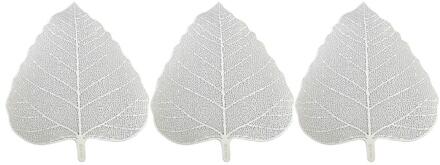 3Pcs Blad Vormige Theezeefje Roestvrij Staal Thee Filter Kungfu Thee Zeef Huishoudelijke Theezeefje Voor Home Office zilver