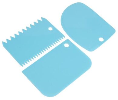 3Pcs Cake Schraper Deeg Cutter Cake Brood Slicer Bakken Pasteus Gereedschap Schraper Cake Blade Siliconen Spatel Voor Patisserie