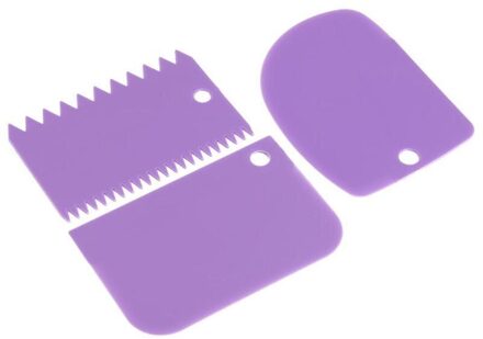 3Pcs Cake Schraper Deeg Cutter Cake Brood Slicer Bakken Pasteus Gereedschap Schraper Cake Blade Siliconen Spatel Voor Patisserie