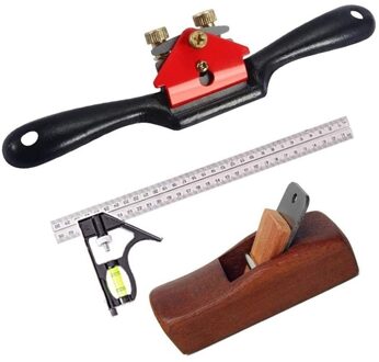 3PCS Carpentry Tools,Adjustable 9 Inch Spoke Shave with Flat Base and Metal Blade,4 Inch Mini Carpenter Wood Planer,12 Inch Comb