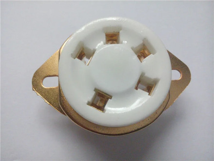 3pcs ceramic tube socket GZC5-2-G Seat tube holder golden plated for FU-7 807 FD422 WE272A