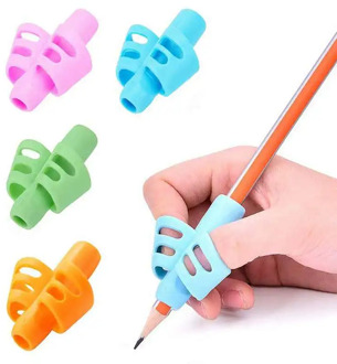 3pcs Children Writing Pencil Pan Holder Kids Learning Practise Silicone Pen Aid Grip Posture Correction Device for Students