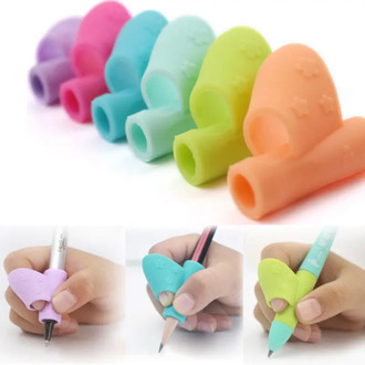 3pcs Children Writing Silicone Pen Aid Grip Posture Correction Device Pencil Holding Device Correcting Pen Holder Posture