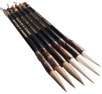3pcs Chinese Kalligrafie Borstel Set Caligrafia Schilderen Meerdere Haar Schrijven Borstel Calligraphie Wolf Haar Borstel Pen Tinta China