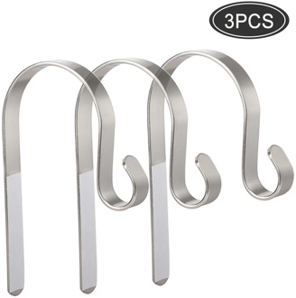 3pcs Christmas Stocking Holder Hanging Hooks Fireplace Mantel Self-Adhesive Hanger for Christmas Party Decorations Home Tools