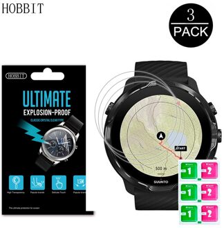 3Pcs Clear Nano Anti-Shock Pet Beschermfolie Voor Suunto 7 SUUNTO7 Anti-Kras Waterdichte Slimme Horloge screen Protector Film