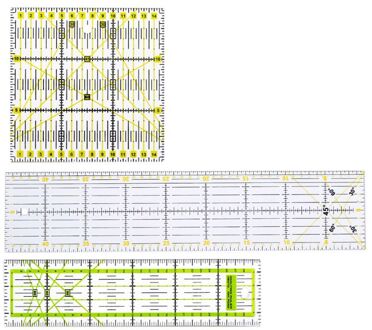 3Pcs Clear Quilten Maatstaf Heersers Patchwork Naaien Heerser Snijgereedschap Set Craft Diy